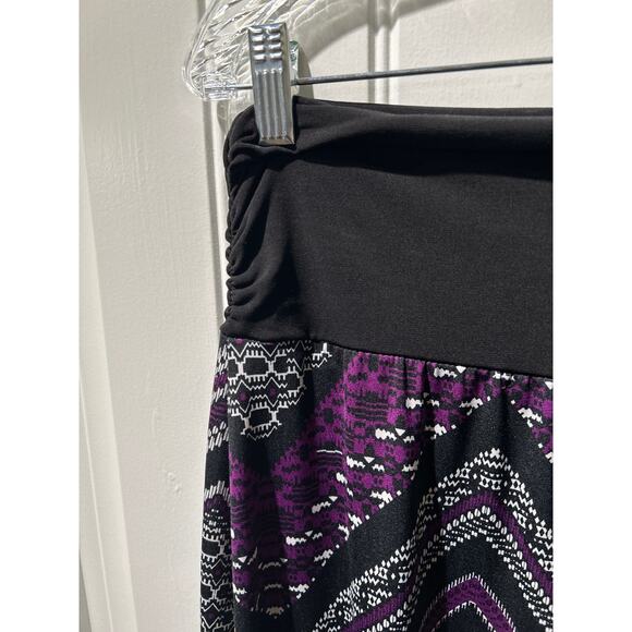 Plus Size Geometric Multicolor A-line Pull On Maxi Skirt, Size XL(16), Pre-Owned - Picture 2 of 4